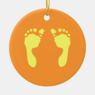 Babyfußabzüge (Gelb) Keramik Ornament