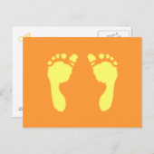 Babyfußabzüge (Gelb) Postkarte (Vorne/Hinten)