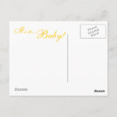 Babyfußabzüge (Gelb) Postkarte (Rückseite)