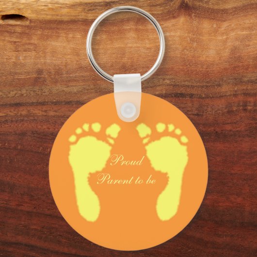 Babyfußabzüge (Gelb) Schlüsselanhänger (Vorderseite)