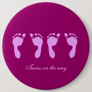 Babyfußabzüge (Girl Twins) Button