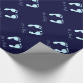 Babyfußabzüge (Junge) Geschenkpapier (Ecke)