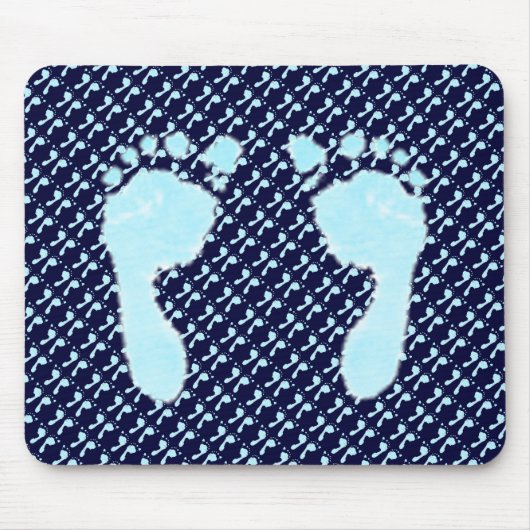 Babyfußabzüge (Junge) Mousepad (Vorne)