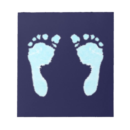 Babyfußabzüge (Junge) Notizblock (Vorderseite)