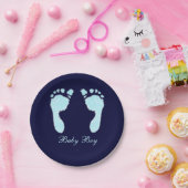 Babyfußabzüge (Junge) Pappteller (Party)