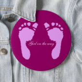 Babyfußabzüge (Mädchen) Button (Beispiel)