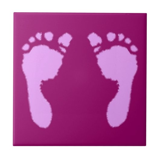 Babyfußabzüge (Mädchen) Fliese (Vorderseite)