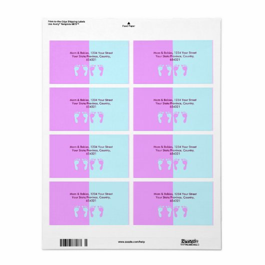 Babyfußabzüge (Mädchen/Junge Twins) (Vorne)