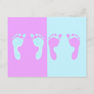 Babyfußabzüge (Mädchen/Junge Twins) Postkarte
