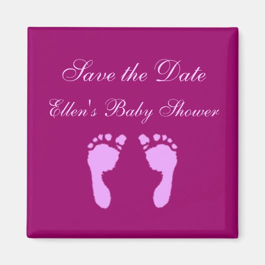 Babyfußabzüge (Mädchen) Magnet (Vorne)