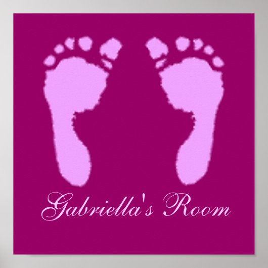 Babyfußabzüge (Mädchen) Poster (Vorne)