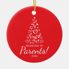 Babyfüße, die Weihnachtsbaum formen, erste Weihnac Keramik Ornament