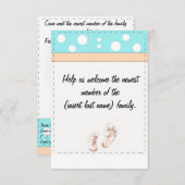 Babyfüße laden ein einladung (Vorne/Hinten)