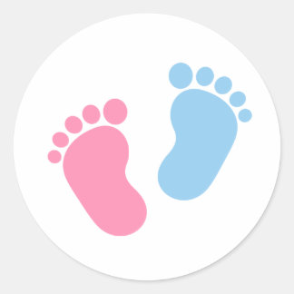 Babyfüße Runder Aufkleber