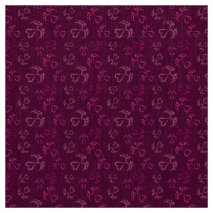 Babyfüße und Herz in rosa Glitzer Stoff