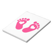 Babyfußherzen Notizblock (Rotiert)