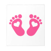 Babyfußherzen Notizblock (Vorderseite)