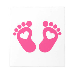 Babyfußherzen Notizblock