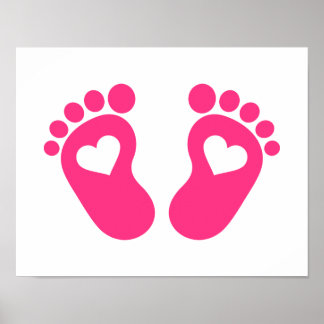Babyfußherzen Poster