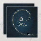 Babygeburt Aqiqah Nachtstern des Islams Einladung (Vorne/Hinten)