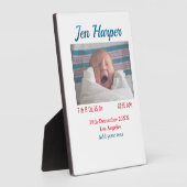 BabyGeburtsdaten geben das Datum des Namens an. Fotoplatte (Seite)