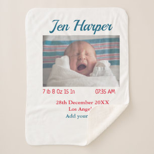 BabyGeburtsdaten geben das Datum des Namens an. Sherpadecke