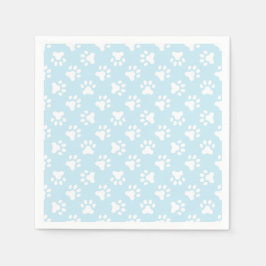 Babygeburtstagsnapkins blaue Pfoten drucken Serviette