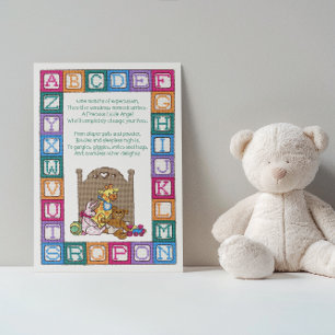 Babygedicht Cross Stitch Kinderzimmer Babykarte