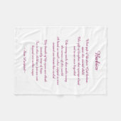 Babygedicht Fleecedecke (Vorderseite (Horizontal))