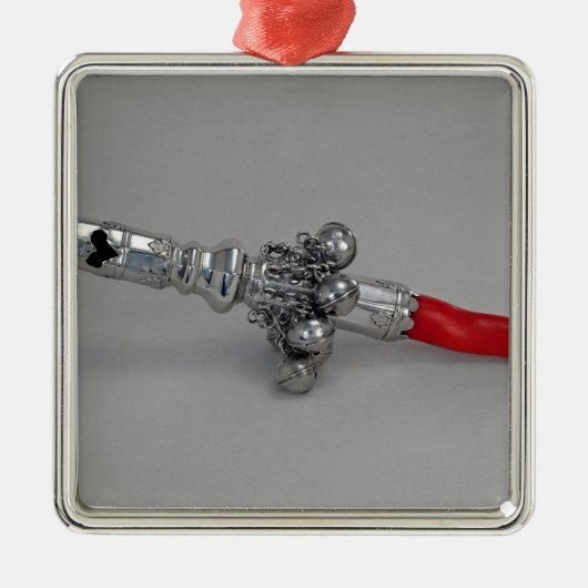 Babygeklapper, Kolonialzeitraum, c.1770 Silbernes Ornament (Vorne)