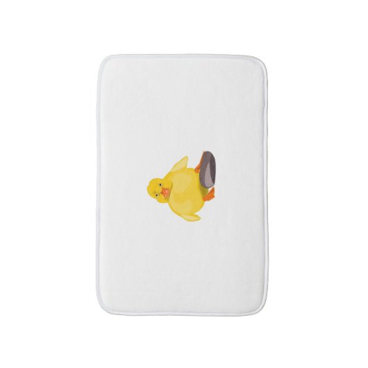 Babygelbe Duckbath-matte - Ihre Farbe - Text Badematte (Vorderseite Vertikal)