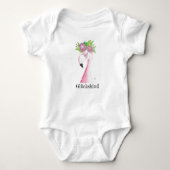 Babygeschenk, Babybody, Body Flamingo, Baby Baby Strampler (Vorderseite)