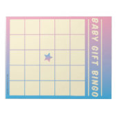 Babygeschenk Bingo Baby Duschvorrichtung Notepad Notizblock (Vorderseite)