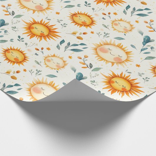 Babygeschenke für Blume und Sun Geschenkpapier (Ecke)