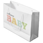 Babygeschenktasche, Geschlechtsneutrale person, Große Geschenktüte (Vorderseite Schrägansicht)