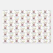 Babygeschenkverpackung, auch für Triplets, Packpap Geschenkpapier Set (Vorderseite 2)