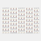 Babygeschenkverpackung, auch für Triplets, Packpap Geschenkpapier Set (Vorderseite)