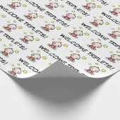 Babygeschenkverpackung für Triplets, Packpapier (Ecke)