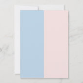 Babygeschlecht enthüllt Baseballs oder Bows Einladung (Rückseite)