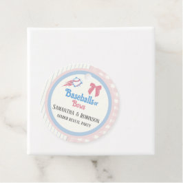 Babygeschlecht enthüllt Baseballs oder Bows Geschenkanhänger