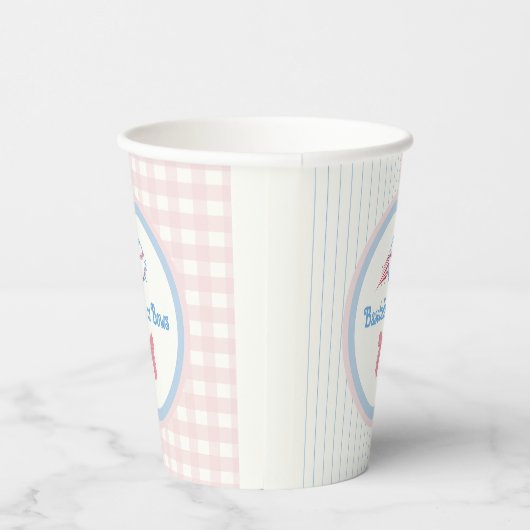 Babygeschlecht enthüllt Baseballs oder Bows Pappbecher (Rechts)