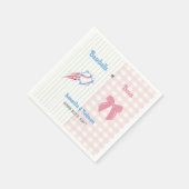 Babygeschlecht enthüllt Baseballs oder Bows Serviette (Ecke)