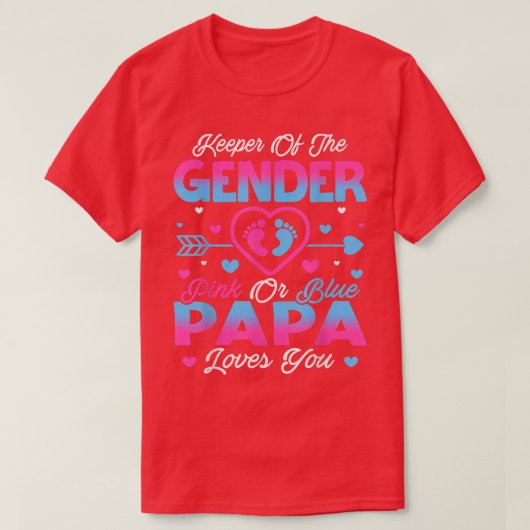 Babygeschlecht offenbart Dusche rosa oder blaue Pa T-Shirt (Design vorne)