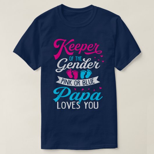 Babygeschlecht offenbart Dusche rosa oder blaue Pa T-Shirt (Design vorne)