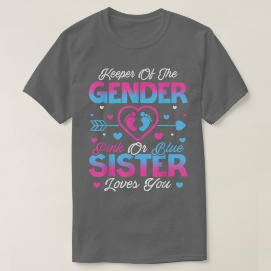 Babygeschlecht offenbart Dusche Rosa oder blaue Sc T-Shirt (Design vorne)