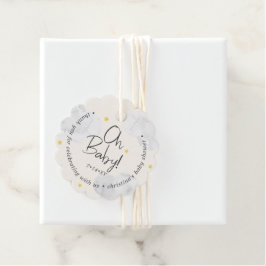 Babygeschlechtsneutrale Wolken Oh Baby Danke Geschenkanhänger