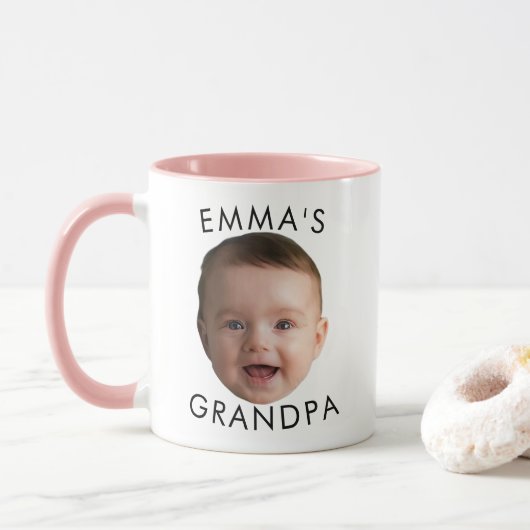 Babygesicht, Tasse mit Foto für Kinder, Familienge (Mit Donut)