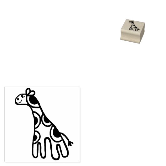 Babygiraffe Gummistempel (Stempel)