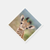 Babygiraffe, Kenia, Afrika | Cocktail Serviette (Ecke)