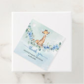 Babygiraffe mit Aquarellfarben Blumen Liebesmarken Geschenkanhänger (Beispiel)